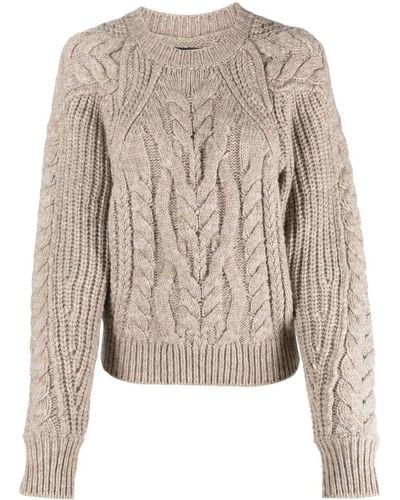 Isabel Marant Paloma Cable-knit Sweater - Natural