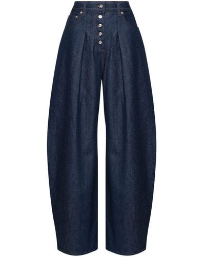 Jacquemus Le De-Nimes Ovalo Wide-Leg-Jeans - Blau