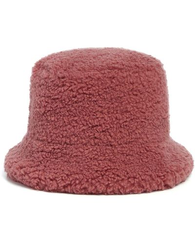 Apparis Faux-shearling Bucket Hat - Red