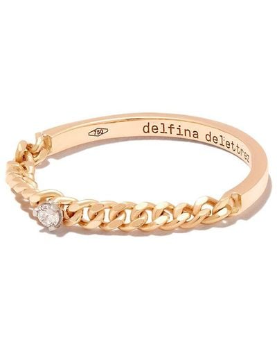 Delfina Delettrez 18kt Yellow Gold Unchain My Art Diamond Ring - Metallic