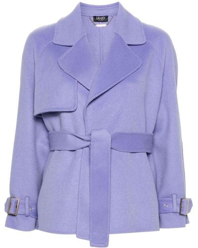 Liu Jo Short Trench Coat - Purple