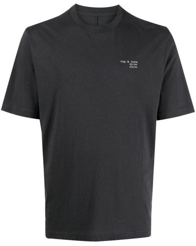 Rag & Bone Camiseta con logo estampado - Negro