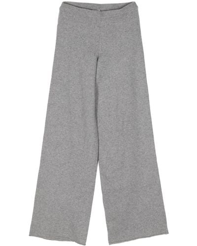 Baserange Wide-leg cashmere trousers - Grau