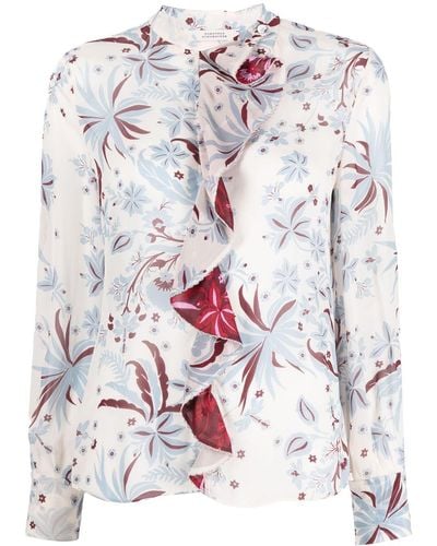 Dorothee Schumacher Floral-print Long-sleeve Blouse - White
