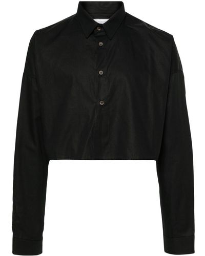Societe Anonyme Classic-collar Cropped Shirt - Black