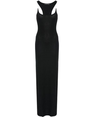 Y. Project Long Ribbed Dress - Black