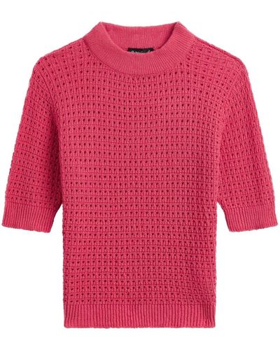 agnès b. Biscotte Open-knit Top - Pink