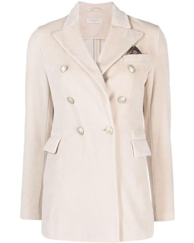 Circolo 1901 Double-breasted Peaked Blazer - Natural