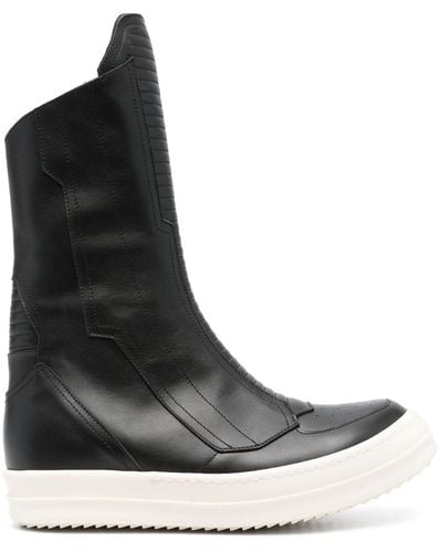 Rick Owens Quilted Leather Boots - Black