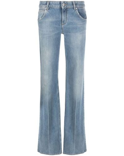 Blumarine Flared-leg Cotton Jeans - Blue