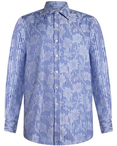 Etro Striped Jacquard Shirt - Blue