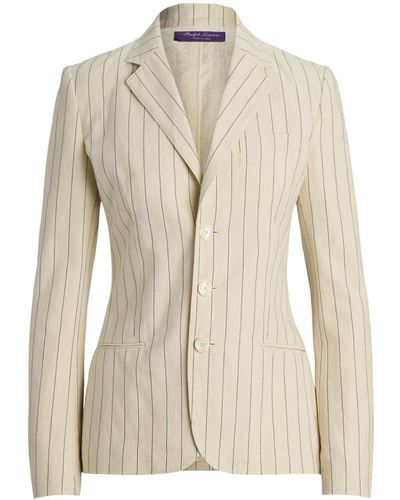 Ralph Lauren Collection Blazer Met Krijtstreep - Naturel