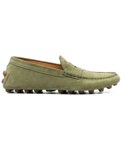 Tod's Gommino Suede Driving Shoes - Green