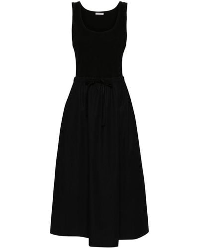 Moncler Scoop-neck Midi Dress - Black