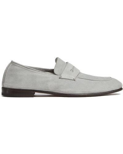 ZEGNA L'asola Suede Loafers - White