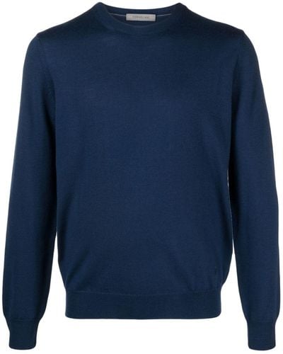 Corneliani Long-sleeve Virgin Wool Sweater - Blue
