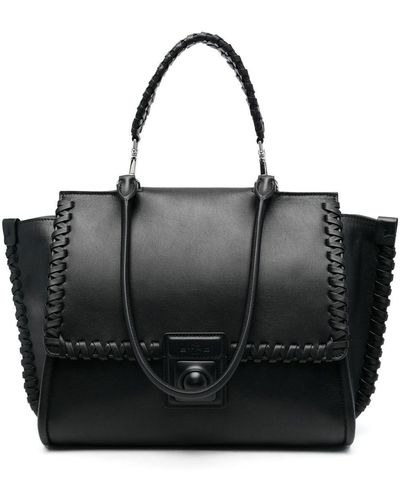 Etro Leather Tote Bag - Black