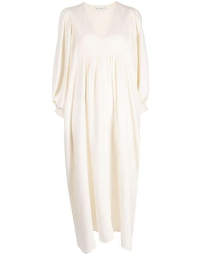 RHODE Bobby Kleid mit V-Ausschnitt - Weiß