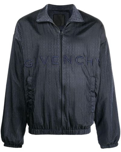 Givenchy 4g-print Logo Embroidered Jacket - Blue