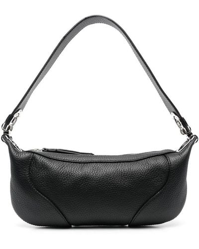 BY FAR Mini Amira Leather Shoulder Bag - Black
