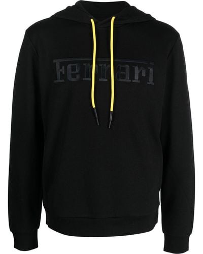 Ferrari Hoodie Met Logoprint - Zwart