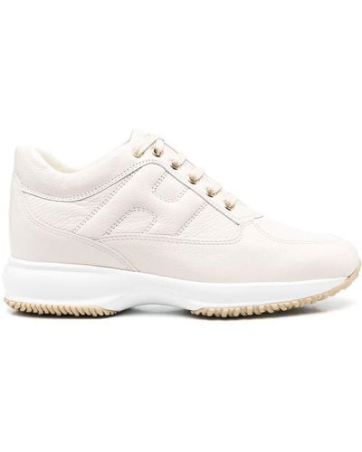 Hogan Interactive Lace-Up Sneakers - White