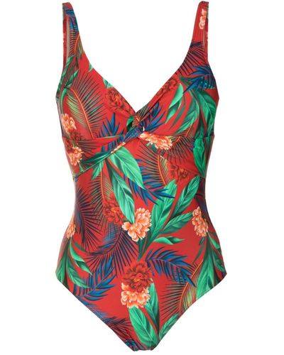 Lygia & Nanny Adriana Floral-print Swimsuit - Red