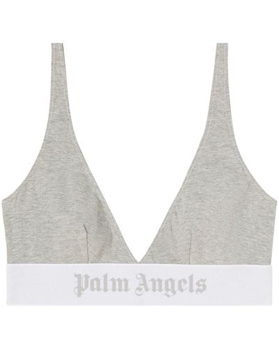 Palm Angels Soutien-gorge triangles à bandes logo - Neutre