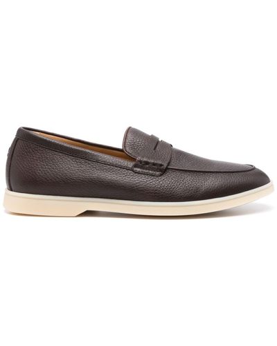 Henderson Slip-on Leather Loafers - Grey