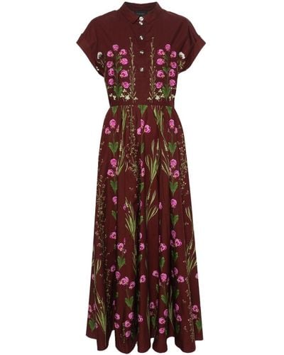 Giambattista Valli Ausgestelltes Kleid mit Blumen-Print - Lila