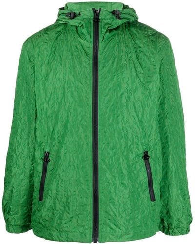 DIESEL Chaqueta texturizada con capucha - Verde