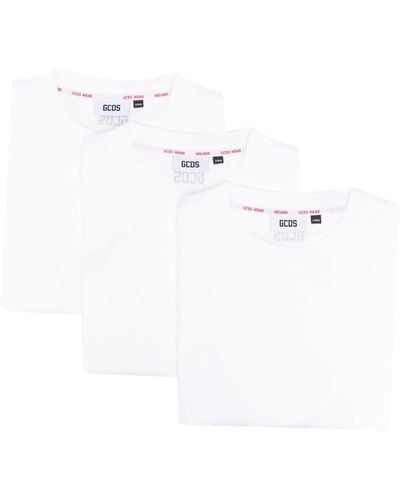 Gcds Logo-print T-shirt Three-pack - White