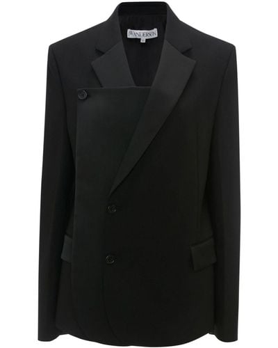 JW Anderson Paneled Double-breasted Blazer - Black