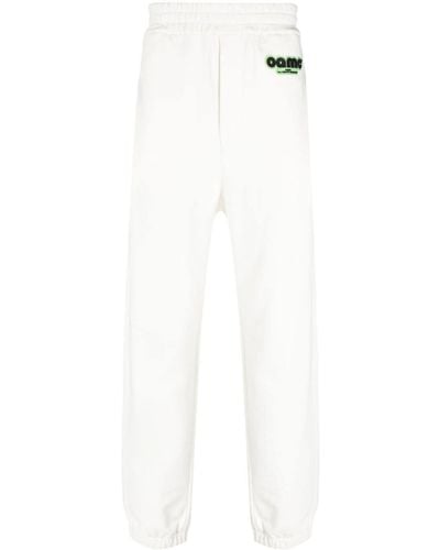 OAMC Pantalon de jogging à patch logo - Blanc