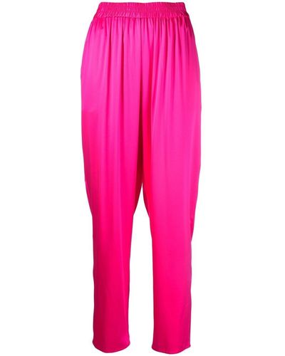 Gianluca Capannolo Cropped Silk Trousers - Pink