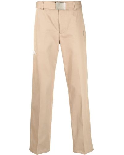 Lanvin Buckle-fastened Straight Trousers - Natural