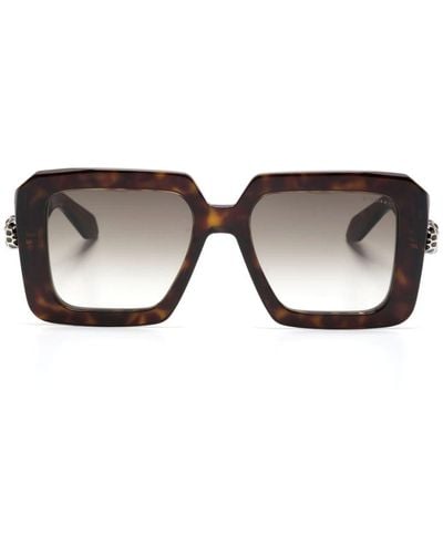 BVLGARI Serpenti Sonnenbrille im Oversized-Look - Braun