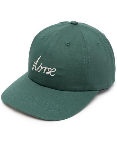 Norse Projects Baseballkappe mit Logo-Stickerei - Grün