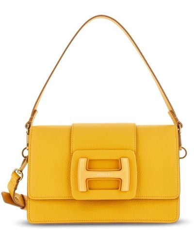Hogan H-bag Leather Crossbody Bag - Yellow