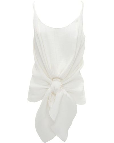 JW Anderson Knotted Strap Top - White