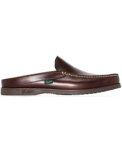 Paraboot Round Toe Slippers - Brown