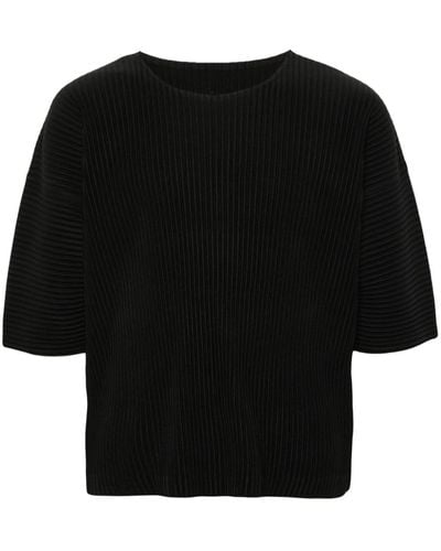 Homme Plissé Issey Miyake Mc March Pleated T-shirt - Black