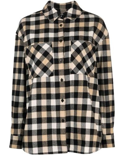 Woolrich Checked Long-sleeve Flannel Shirt - Black