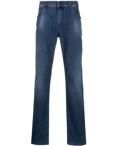 Zilli Mid-rise Slim-fit Jeans - Blue