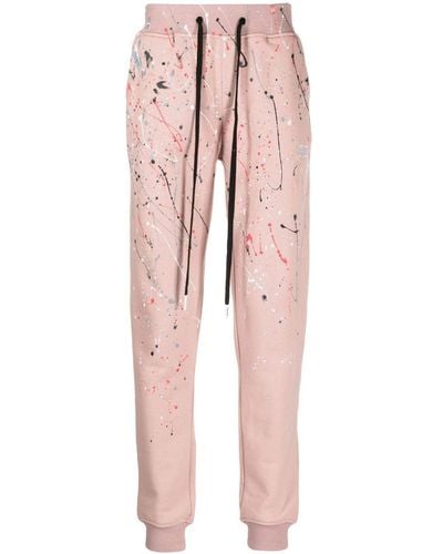 Haculla Paint-splatter Track Trousers - Pink