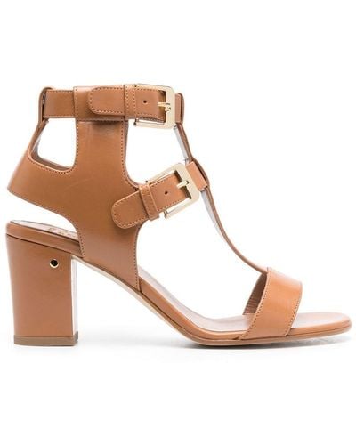 Laurence Dacade Helie Buckled Leather Sandals - Brown