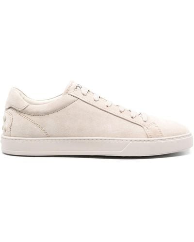 Tod's Logo-print Suede Trainers - Pink