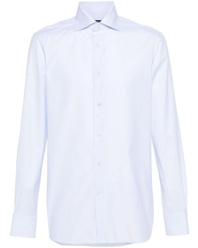 ZEGNA Check-pattern Cotton Shirt - White