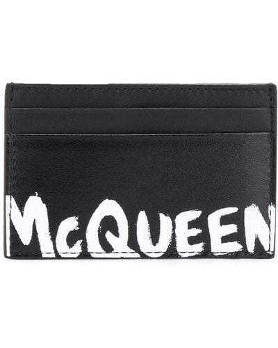 Alexander McQueen Porte-cartes à logo - Noir