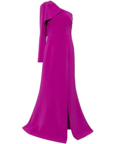 Elie Saab One-shoulder Asymmetric Gown - Purple